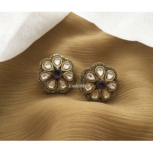 Victorian Flower Stud - Purple