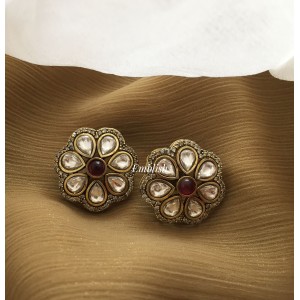 Victorian Flower Stud - Red