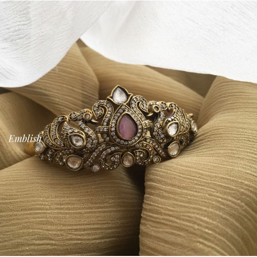 Victorian Flower Kada -  Pastel Pink