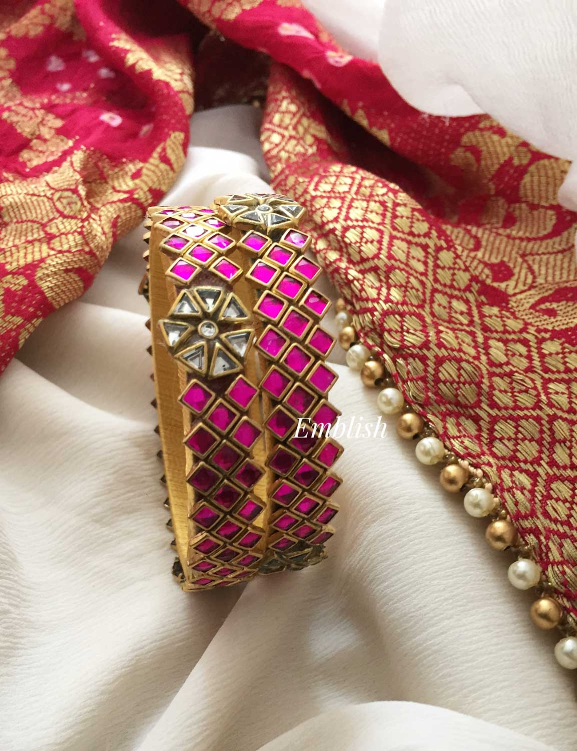 Kundan Stone Buy Silk Thread Bangles Kundan Stone Silk Thread