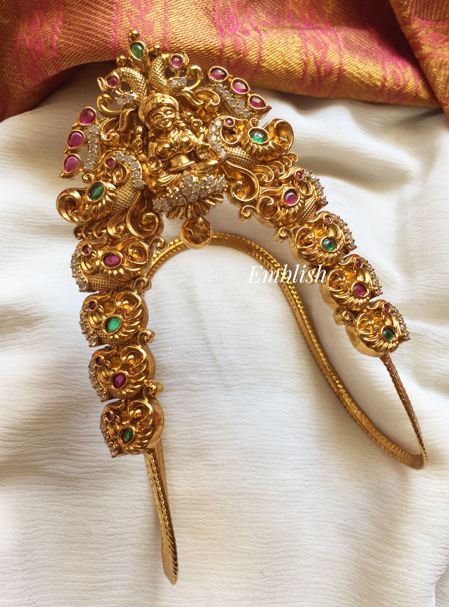 Peacock Gold bead drop Lakshmi vanki 