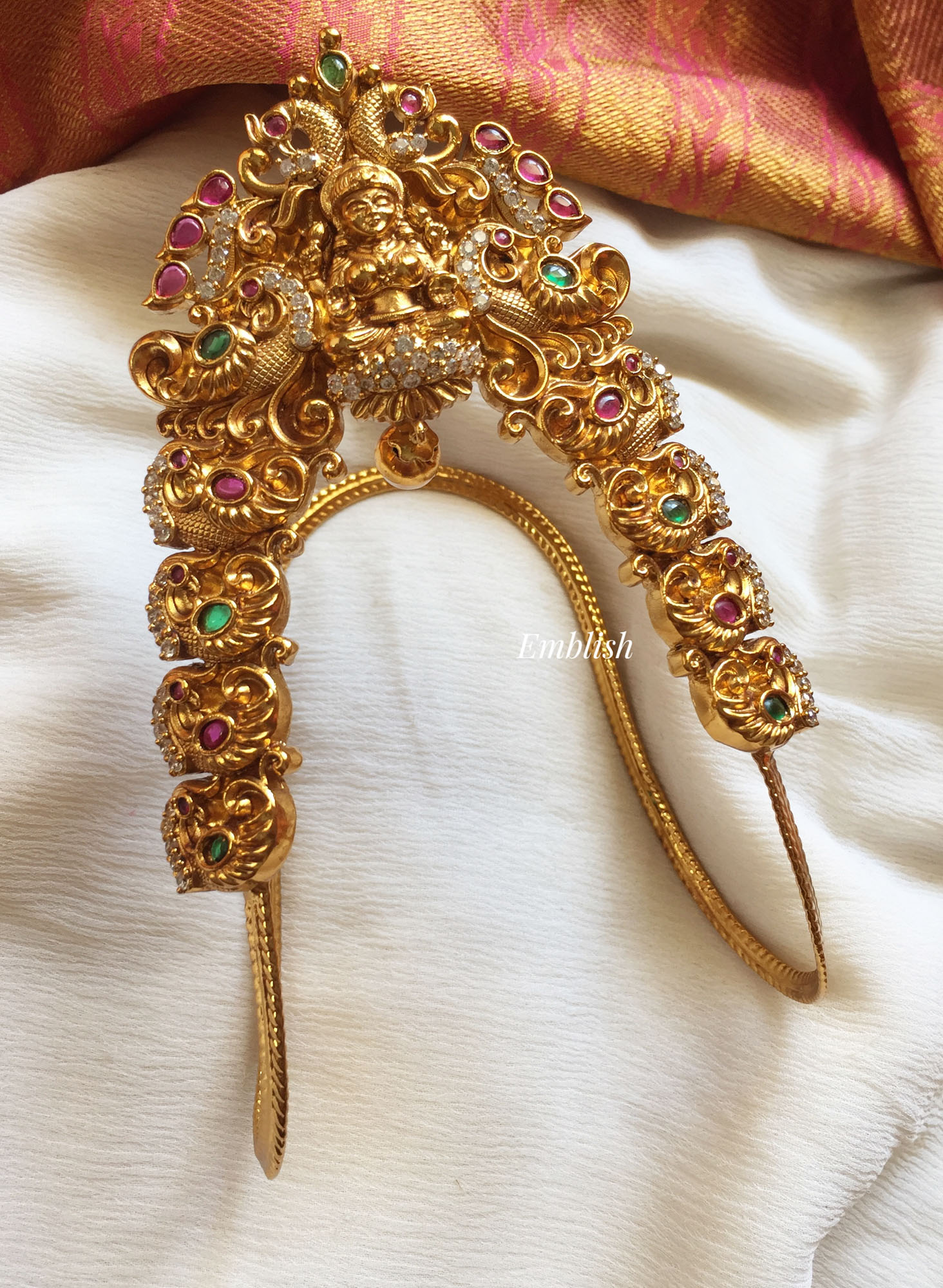 Peacock Gold bead drop Lakshmi vanki 